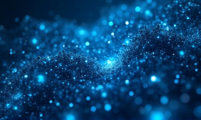 Futuristic machine learning neural network visualization