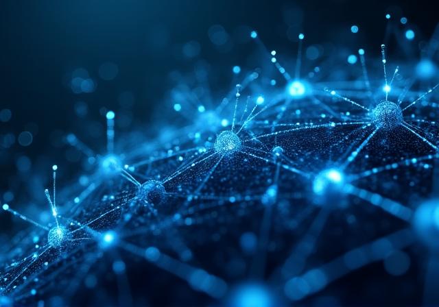 Futuristic high-tech neural network visualization representing AI integration